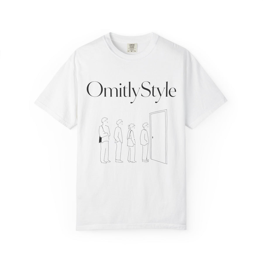 Waiting for Doors Music Graphic Tee — Garment-Dyed Unisex T-Shirt